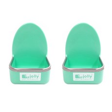 펫츠핸들러 토끼 기니피그 친칠라 펠렛 사료 급식기 10 x 14 cm JP-122, 민트, 2개