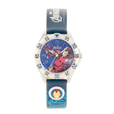 SIMPLELIFE 男孩童鋼鐵人皮革卡通手錶 MA001-IRBL S號