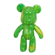 Tani 流體繪畫泰迪熊裝飾 DIY 套組綠色綠色黃色, 1套