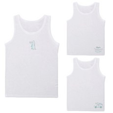 MRKIDS 100%棉鱷魚印花背心3入組