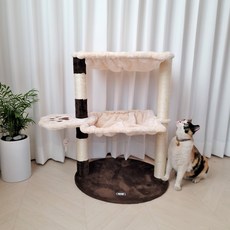 PET eRang Cat Soft S 貓塔, 象牙白+棕色, 1個