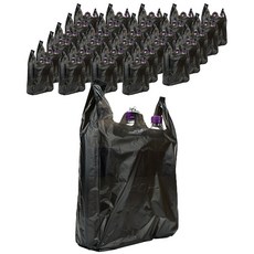 스위스녹스 손잡이 마트 시장 검정 비닐 봉투, 12L, 500개