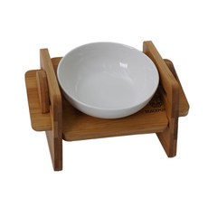 REDPUPPY Wood Pong Playa寵物3段式可調節餐具, 木料, 1個