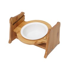 REDPUPPY 寵物 Wood Pongpla 花生碗 1口, 單一顏色, 1個