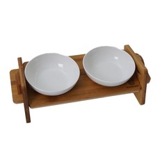 Redpuppy Pet Wood Pong Pla 3 級可調餐具 2 件, 木料, 1個