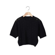 LINDASHOP 女款簍空短袖針織衫 NT3636K23