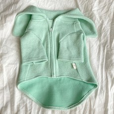 bydamsoomi 狗狗水手領拉鍊衫, 薄荷綠