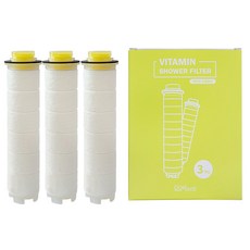 DAELIM DOBiDOS 三重過濾沐浴蓮蓬頭用維他命替換濾芯 PF301-VF 3入組, 1組