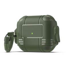 Patrick 單色 AirPods 3代 保護殼 + 登山扣, 卡其色(保護殼), 單一商品, 1個