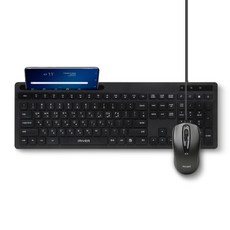 IRIVER Mobile 固定式有線鍵盤+鼠標套組, 黑色的, EQWEAR-KM7000, 一般型
