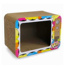 DotCat POP TV 房屋型貓抓板, 混合色, 1個