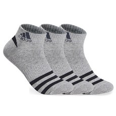 adidas 愛迪達 男款踝襪 3雙組, 灰色