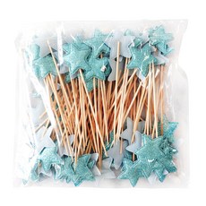 ssunytopper 星星迷你插牌, 100個, 藍色