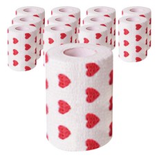 狗自黏繃帶 白色 愛心 7.5cm, 12個