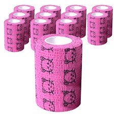 狗狗自黏式一次性鞋繃帶 粉紅色 貓咪 7.5cm, 12個