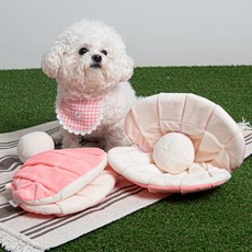 petners 犬用大貝殼造型玩具 26*34*10.5cm, 白色 + 粉色, 1個