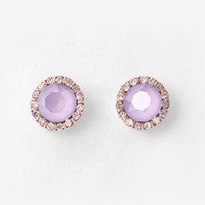 JUDY AND PAUL Eliya 粉彩色調圓形水晶耳環