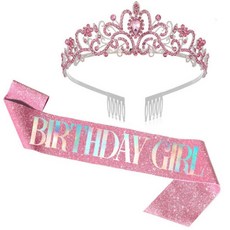 Selene 派對生日皇冠 + 肩帶組合, 1套, A04