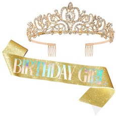 Selene 派對生日皇冠 + 肩帶組合, 1套, A02