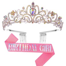 Selene 派對生日皇冠 + 肩帶套組, 1套, A09