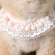 에이미러브즈펫 강아지 고양이 미니폼폼이케이프, 핑크, 1개