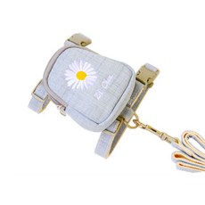 Homedeepool 寵物零食排便用雛菊背包 S, 1個, 灰色