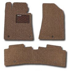 HL만도 컬러풀 와이드 볼륨쿠션 코일 카매트 1열 2종 + 2열 세트, 아우디 A6 7세대 세단 C7 2011년 8월 ~ 2019년 9월, 브라운