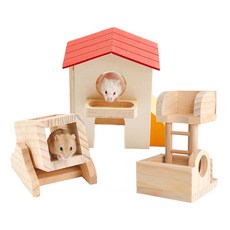 carno 倉鼠木頭房子玩具, 木料, 1套
