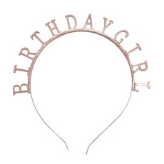 Pang Pang Cart生日大寫字母髮箍, 玫瑰金, 1個