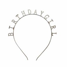Pang Pang Cart生日大寫字母髮箍, 銀色, 1個