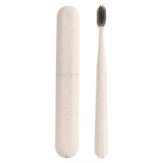 PangPang Cart 竹製旅行用牙刷 米色組, 1套, 1入