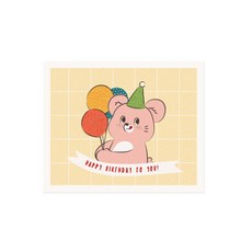 粉紅熊小紙條, 50個, 混合顏色