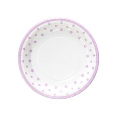 PARTYSHOW NEW 線條圓點盤, 紫丁香色, 30個
