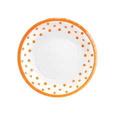 PARTYSHOW NEW 線條圓點盤, 橘色, 30個