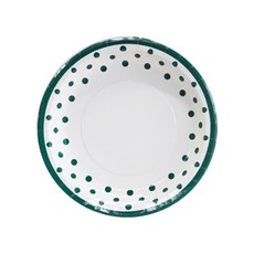 PARTYSHOW NEW 線條圓點盤, 綠色, 30個