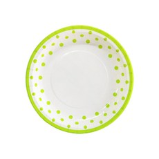 PARTYSHOW NEW 線條圓點盤, 萊姆色, 30個