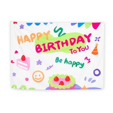 PARTYSHOW 生日派對印花掛布 B款, 混色, 1個