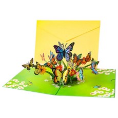 Leeum-Dream 七彩蝴蝶立體卡片+信封