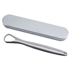 Openspace 不銹鋼優質舌頭清潔器銀色+鋼殼套組, 20g, 1組