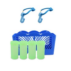 GB Hitech 冰風暴製造機專用容器 隨機出貨 4入 + 專用收納盒 隨機出貨 + 掛環 2入 + 橡膠圈 2入組合, 單一商品