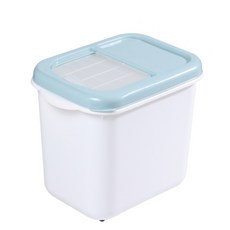 유스몰 편리한 반려동물 밀폐 사료통 대형, 블루, 20L, 1개