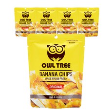 OWL TREE 香蕉脆片, 60g, 5包