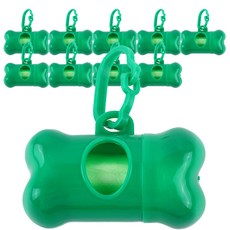 Franconde狗狗外出拾便袋收納器組, 綠色, 10組, 10入