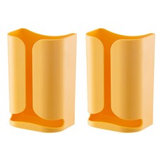 全高抽拉式廚房毛巾盒, 2個, 04黃色