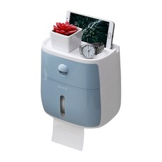 All-high 壁掛式廚房紙巾盒, 04 藍色, 1個