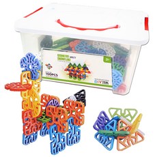 YINERLE TOYS 方盒幾何圖案積木 100p, 混合顏色