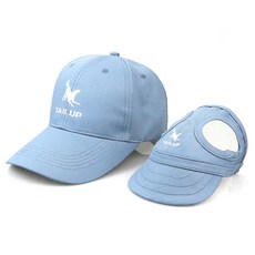 寵物外出帽 + 主人帽套組, 藍色