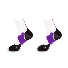 원모아 스포츠 두꺼운 양말 2족, 화이트퍼플