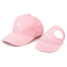 TAIL UP 寵物外出帽 + 主人帽套組, 粉紅色