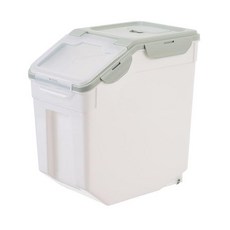 大型 15 公斤密封寵物食品容器, 綠色